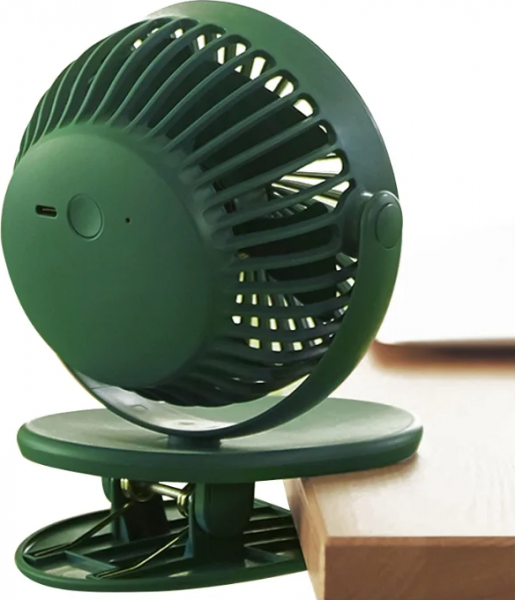 Вентилятор портативный SOLOVE clip electric fan 3 Speed, зелёный фото 4