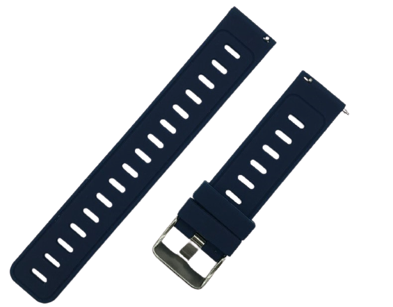 Ремешок силиконовый 20мм для Amazfit GTR42мм/ GTS/ Bip/ Bip Lite, темно-синий фото 1