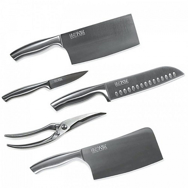 Набор ножей с подставкой Huo Hou Nano Steel Knife Set 6in1 фото 1