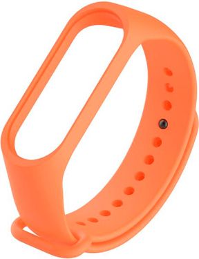 Ремешок силиконовый для Mi Band 5, оранжевый фото 1