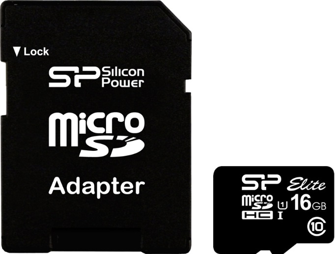 Карта памяти Silicon Power Elite microSDHC 16Gb Class 10 UHS-I U1 (40/15 Mb/s) + ADP фото 1