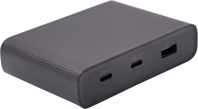 СЗУ адаптер ZMI (HA932) zPower Trio Charger Max 65W. 3 Ports (2 Type-C+1 USB-A) with 1m cable Type-C/Type-C EU, черный фото 1