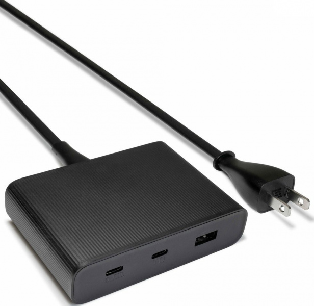 СЗУ адаптер ZMI (HA932) zPower Trio Charger Max 65W. 3 Ports (2 Type-C+1 USB-A) with 1m cable Type-C/Type-C EU, черный фото 2