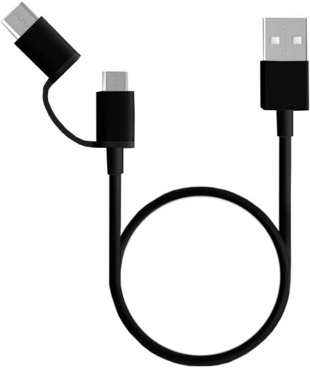 Кабель ZMI 2 in1 USB Type-C/Micro 100 см (AL501) черный фото 1